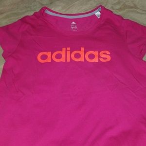 NWOT ADIDAS climalite tee pink L